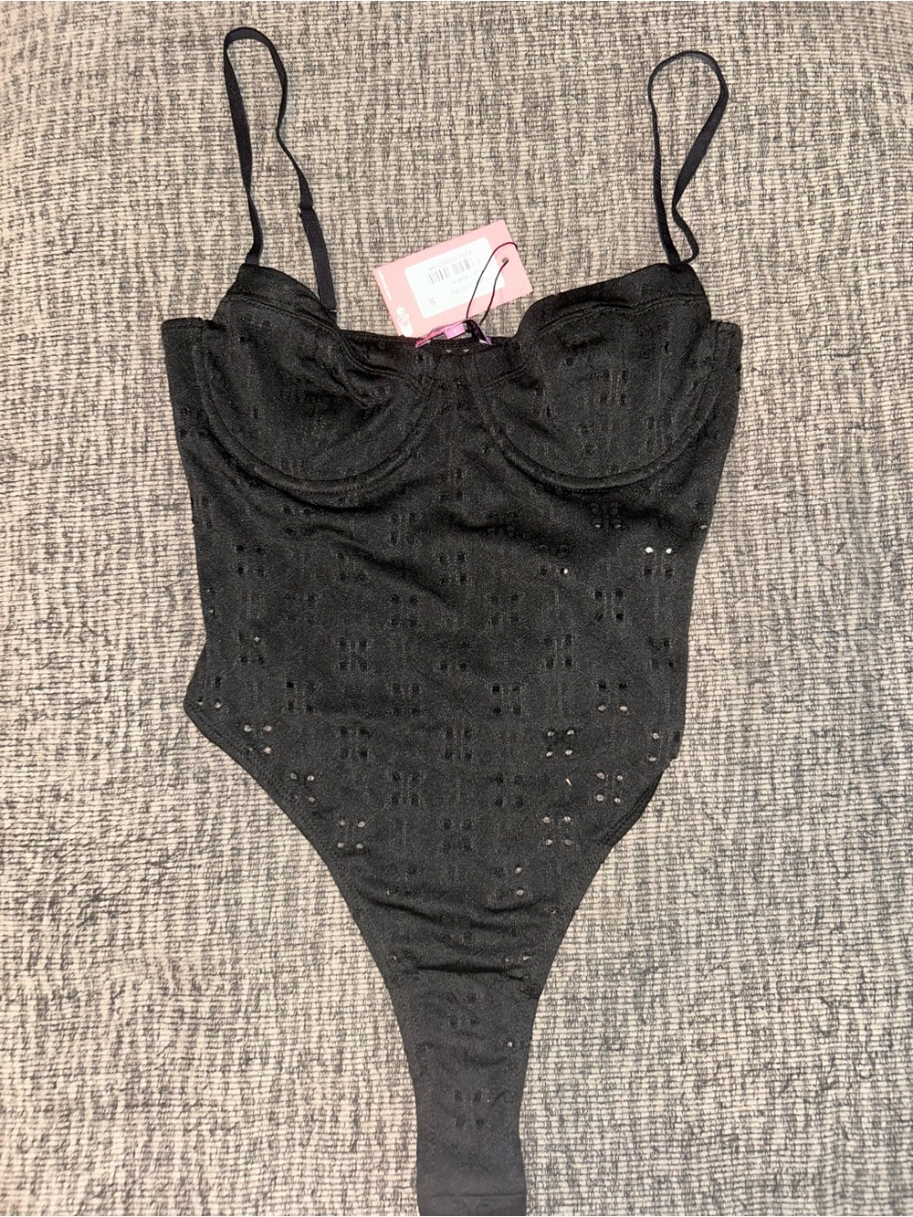 NWT Edikted Black Bodysuit!